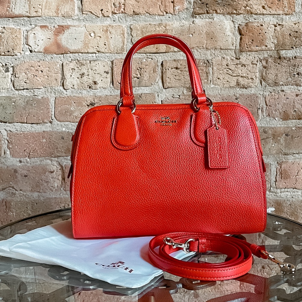Coach Red Leather Handbag - Picture 3 of 15